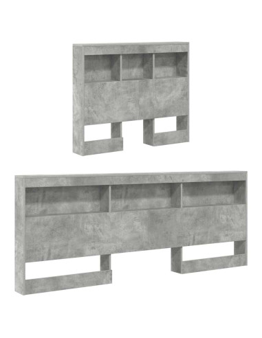 Testata contenitore Grigio cemento 90 cm Legno multistrato