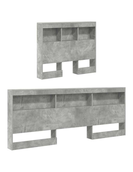 Testata contenitore Grigio cemento 90 cm Legno multistrato