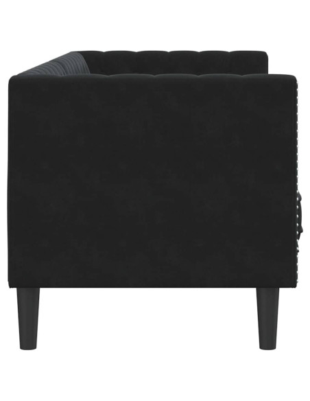Divano Nero 194 x 74,5 x 70,5 cm Velluto