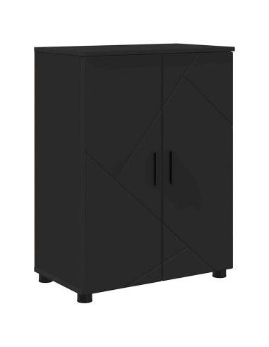 Mobile da Bagno con archiviazione Nero 60 x 35 x 80 cm