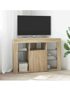 Mobile TV LED Angolare Rovere Sonoma 100x40x68cm