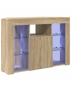 Mobile TV LED Angolare Rovere Sonoma 100x40x68cm 2
