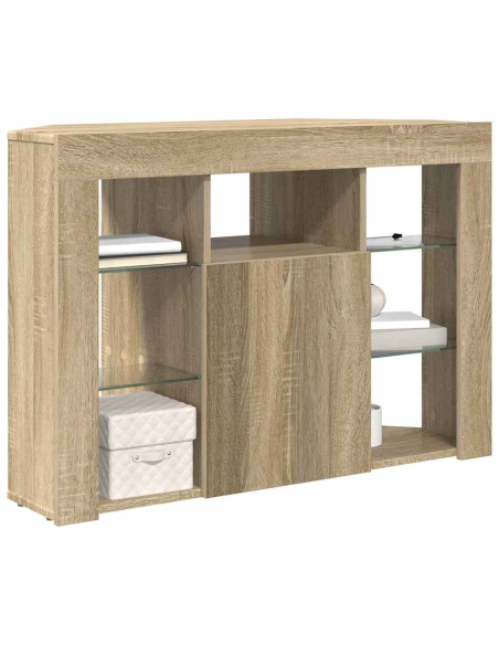 Mobile TV LED Angolare Rovere Sonoma 100x40x68cm