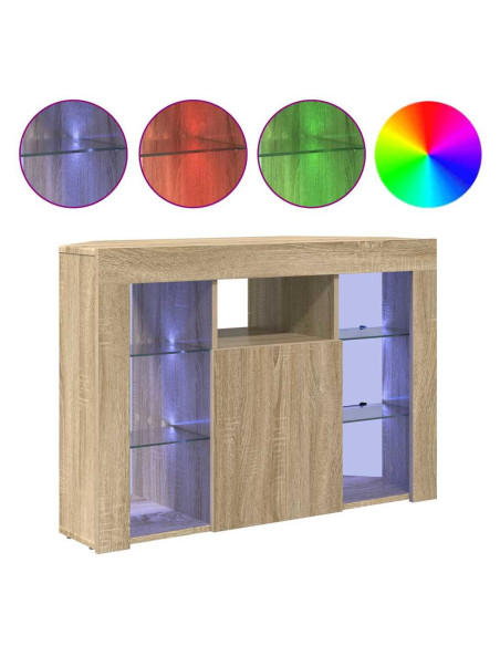 Mobile TV LED Angolare Rovere Sonoma 100x40x68cm