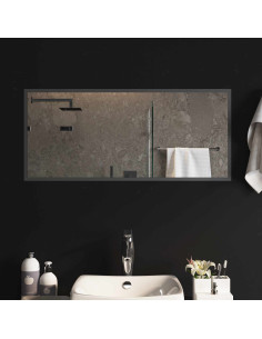 Specchio da bagno LED Trasparente 90 x 40 cm vetro temperato