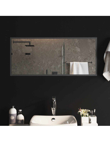 Specchio da bagno LED Trasparente 90 x 40 cm vetro temperato