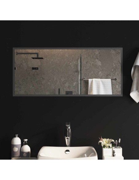 Specchio da bagno LED Trasparente 90 x 40 cm vetro temperato