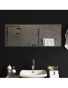 Specchio da bagno LED Trasparente 100 x 40 cm vetro temperato