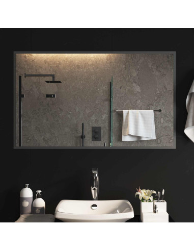 Specchio da bagno LED Trasparente 100 x 60 cm vetro temperato