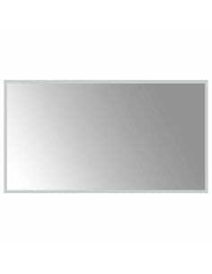 Specchio da bagno LED Trasparente 90 x 50 cm vetro temperato 2