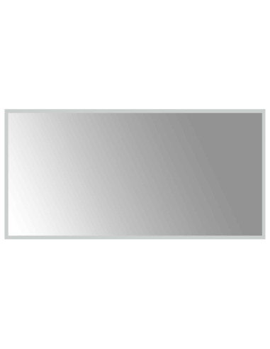 Specchio da bagno LED Trasparente 100 x 50 cm vetro temperato