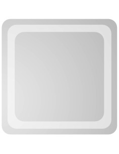Specchio da bagno LED Trasparente 40 x 40 cm vetro temperato 2