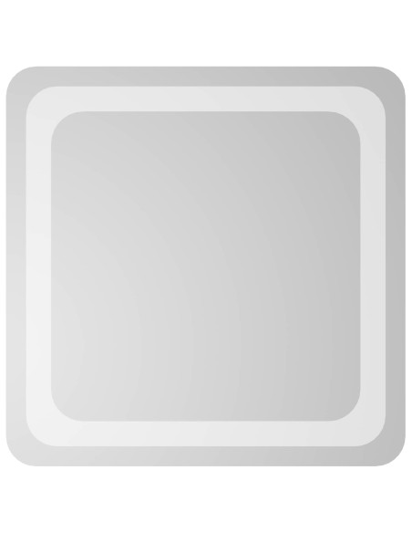 Specchio da bagno LED Trasparente 40 x 40 cm vetro temperato