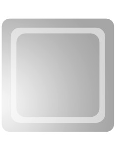 Specchio da bagno LED Trasparente 50 x 50 cm vetro temperato 2