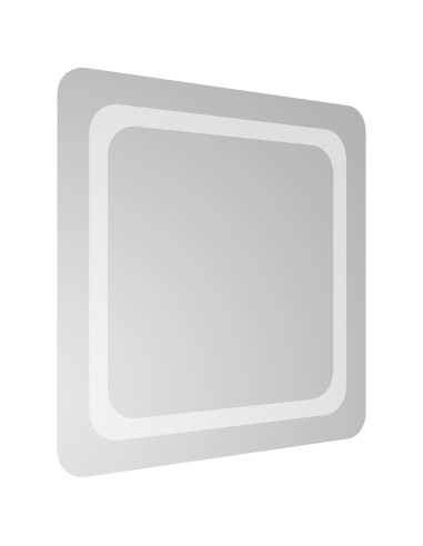 Specchio da bagno LED Trasparente 50 x 50 cm vetro temperato