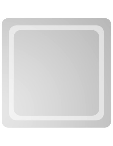 Specchio da bagno LED Trasparente 60 x 60 cm vetro temperato