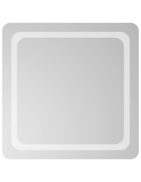 Specchio da bagno LED Trasparente 60 x 60 cm vetro temperato
