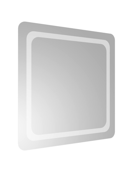 Specchio da bagno LED Trasparente 60 x 60 cm vetro temperato