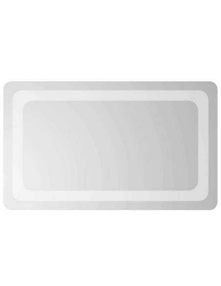 Specchio da bagno LED Trasparente 50 x 30 cm vetro temperato