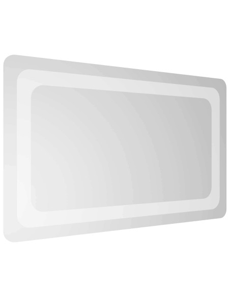 Specchio da bagno LED Trasparente 50 x 30 cm vetro temperato
