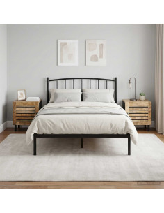 Comodino 2 pz Naturale 40 x 33 x 46 cm Legno di mango massello