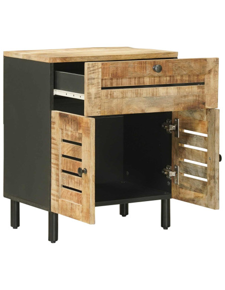 Comodino Naturale 50 x 33 x 60 cm Legno di mango massello