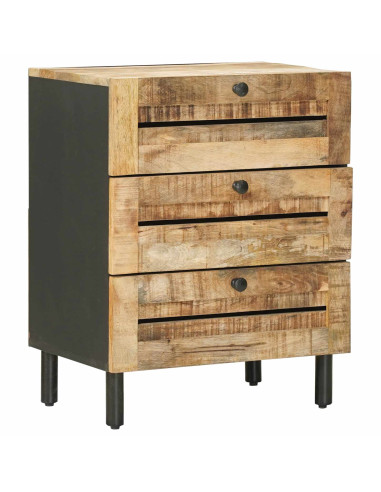 Comodino Naturale 50 x 33 x 62 cm Legno di mango massello