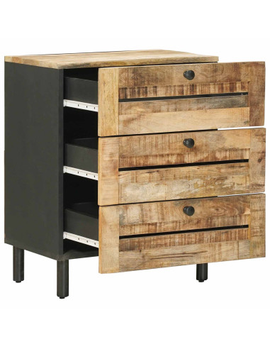Comodino Naturale 50 x 33 x 62 cm Legno di mango massello