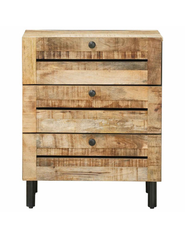 Comodino Naturale 50 x 33 x 62 cm Legno di mango massello