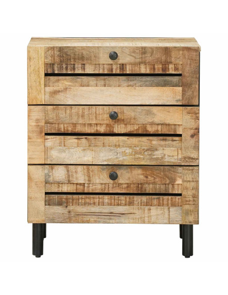 Comodino Naturale 50 x 33 x 62 cm Legno di mango massello