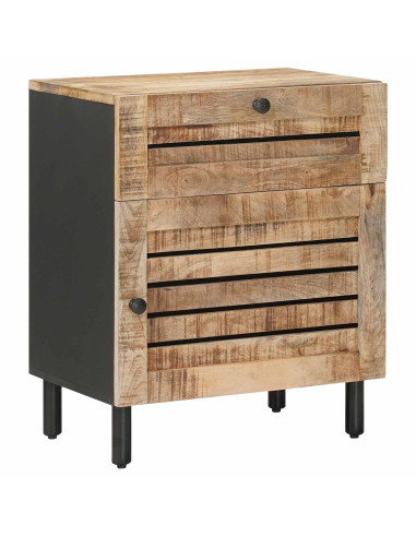Comodino Naturale 50 x 33 x 60 cm Legno di mango massello