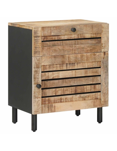 Comodino Naturale 50 x 33 x 60 cm Legno di mango massello