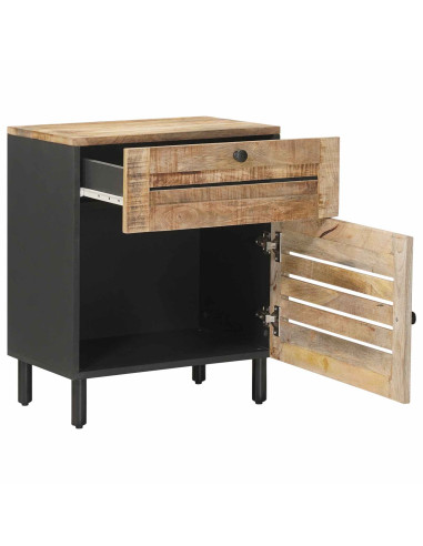 Comodino Naturale 50 x 33 x 60 cm Legno di mango massello