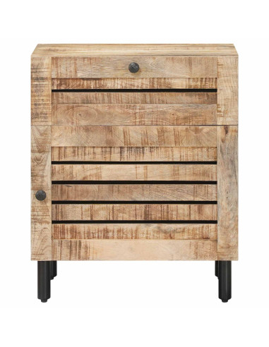 Comodino Naturale 50 x 33 x 60 cm Legno di mango massello