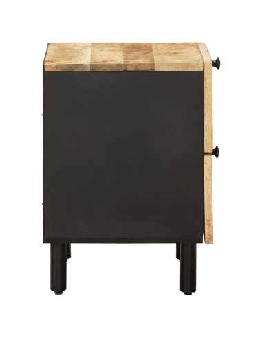 Comodino Naturale 40 x 33 x 46 cm Legno di mango massello