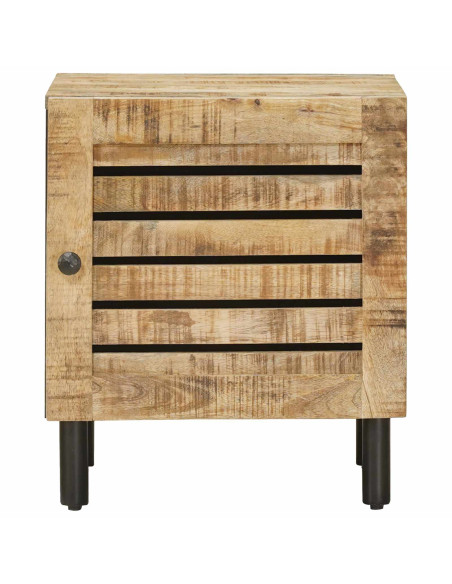 Comodino 2 pz Naturale 40 x 33 x 46 cm Legno di mango massello