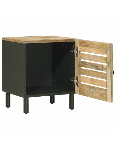 Comodino Naturale 40 x 33 x 46 cm Legno di mango massello