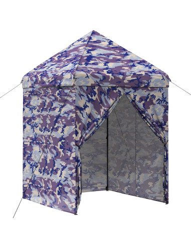 Gazebo Pop-up con 4 Pareti 3 x 3 m Blu Cacciatore