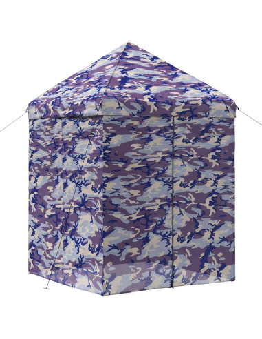 Gazebo Pop-up con 4 Pareti 2 x 2 m Blu Cacciatore