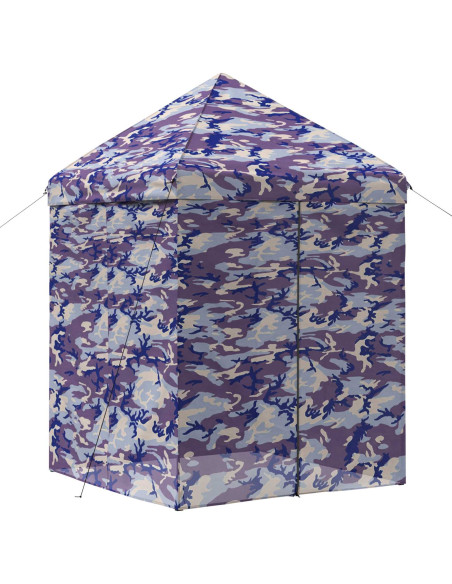 Gazebo Pop-up con 4 Pareti 2 x 2 m Blu Cacciatore
