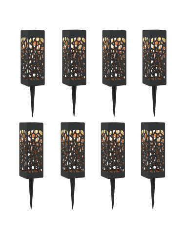 Luci solari da esterno con picchetto 8 pcs Bianco caldo 29 cm