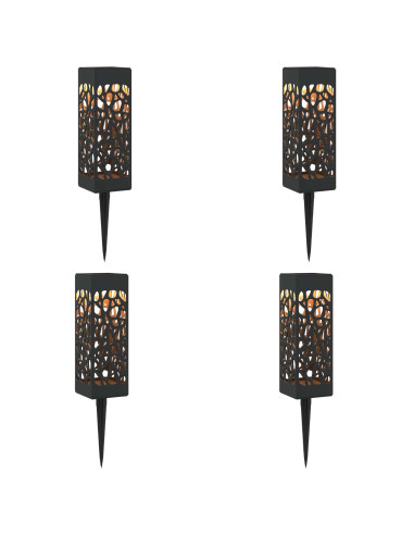 Luci solari da esterno con picchetto 4 pcs Bianco caldo 29 cm