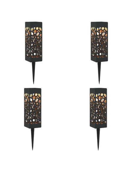 Luci solari da esterno con picchetto 4 pcs Bianco caldo 29 cm