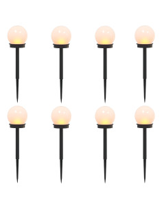 Luci solari da esterno con picchetto 8 pcs Bianco caldo 38,5 cm 2