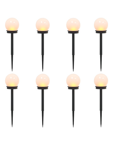 Luci solari da esterno con picchetto 8 pcs Bianco caldo 38,5 cm