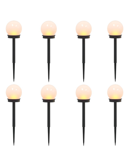 Luci solari da esterno con picchetto 8 pcs Bianco caldo 38,5 cm