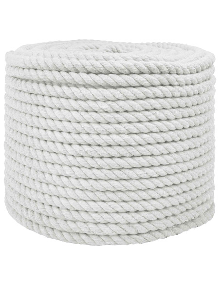 Corda Bianco 1,2 x 1,2 x 10000 cm Cotone