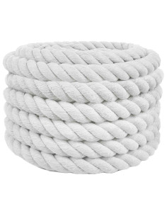 Corda di Cotone 10 m 40 Bianco 100% Cotone