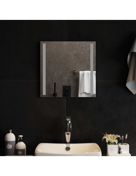 Specchio da bagno LED Trasparente 40 x 40 cm vetro temperato