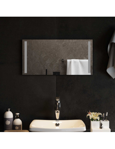 Specchio da bagno LED Trasparente 60 x 30 cm vetro temperato